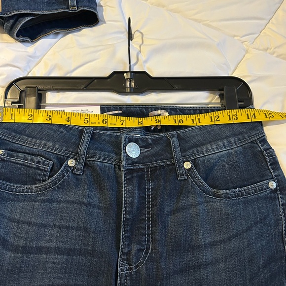 Seven7 Women's Rocker Slim Boot Cut Jeans - Dark Blue - Picture 3 of 10